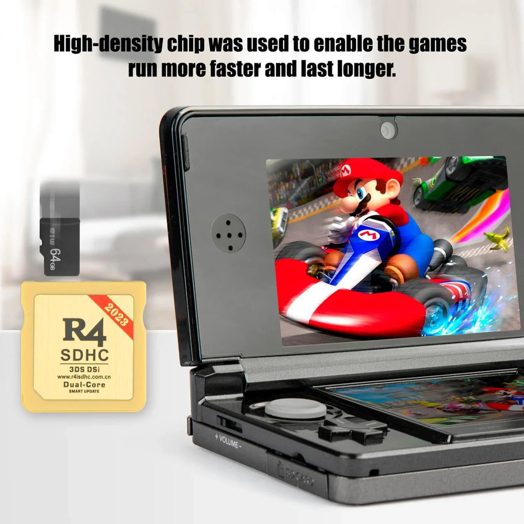 Upgraded 2023 SDHC Wood Version Plus Card with 64GB TF Micro SD Card Nintendo DS DSI 2DS 3DS NDS, No Game Timebomb