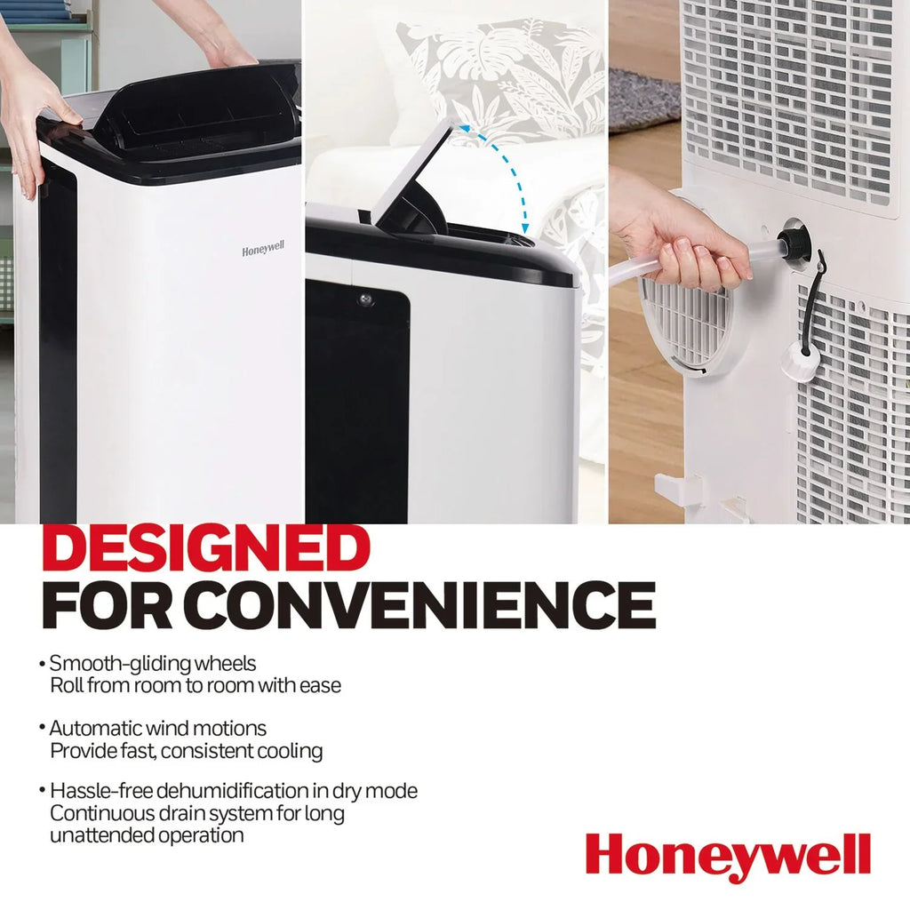 Honeywell 10,000 BTU Smart WiFi Portable Air Conditioner & Dehumidifier with Voice Control, HF0CESVWK6