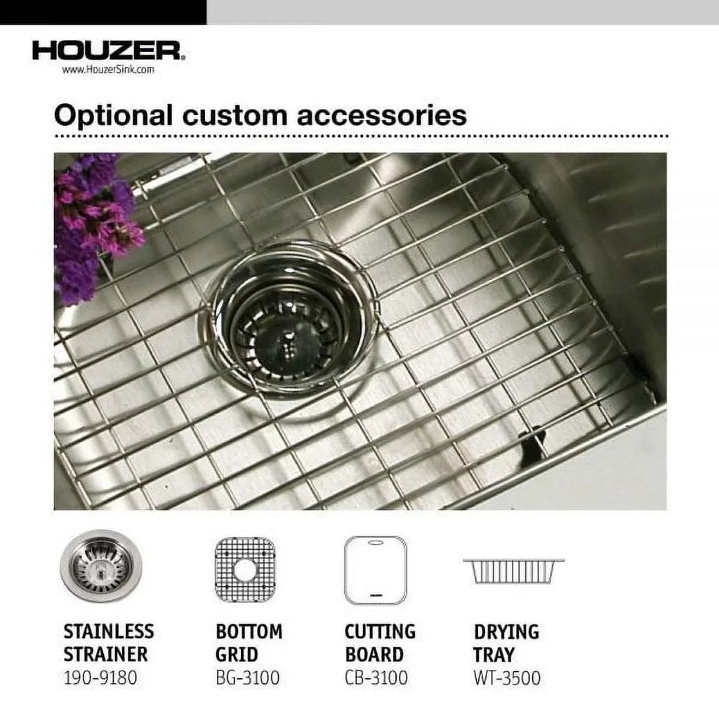 Houzer LCR-3221-1 31-7/8" x 31-7/8" Stainless Steel Topmount Kitchen Sink