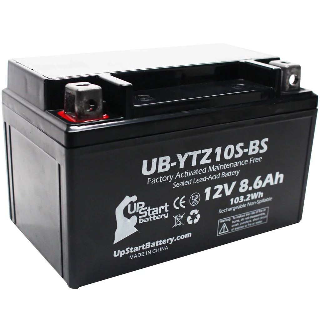 UpStart Battery Replacement 2011 Yamaha YZF-R1 1000CC Factory Activated, Maintenance Free, Motorcycle Battery - 12V, 8.6Ah, UB-YTZ10S-BS