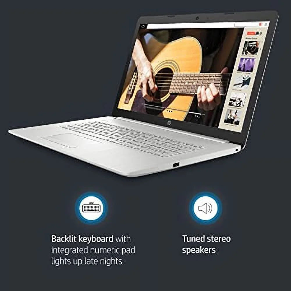 Newest 2021 HP 17.3' FHD Laptop, 11th Core i5-1135G7 (>i7-1065G7), 8GB RAM, 512GB PCIe SSD, Iris Xe Graphics, Webcam, HDMI, Win 11, w/ Accessories, Silver, (17-by4061nr)