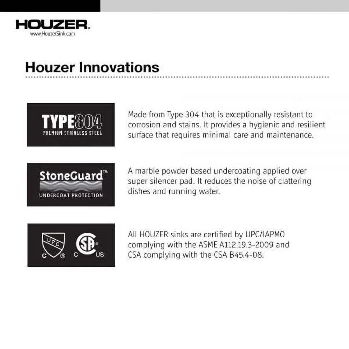 Houzer LCR-3221-1 31-7/8" x 31-7/8" Stainless Steel Topmount Kitchen Sink