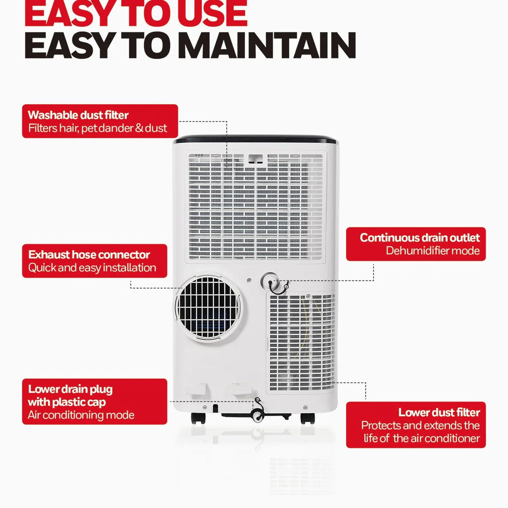 Honeywell 10,000 BTU Smart WiFi Portable Air Conditioner & Dehumidifier with Voice Control, HF0CESVWK6