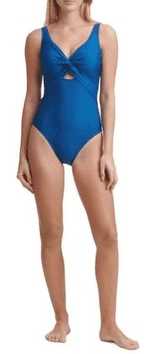 DKNY BALTIC Peek-a-Boo Twist One-Piece Swimsuit, US 16