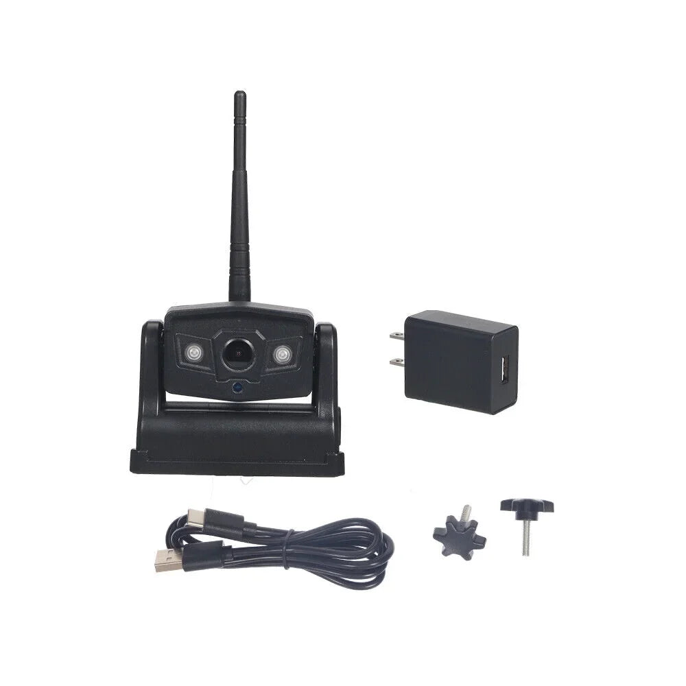 JLLOM Magnetic WiFi Wireless Camera, Backup Front/Rear View, Equipped with 9600mAh Battery