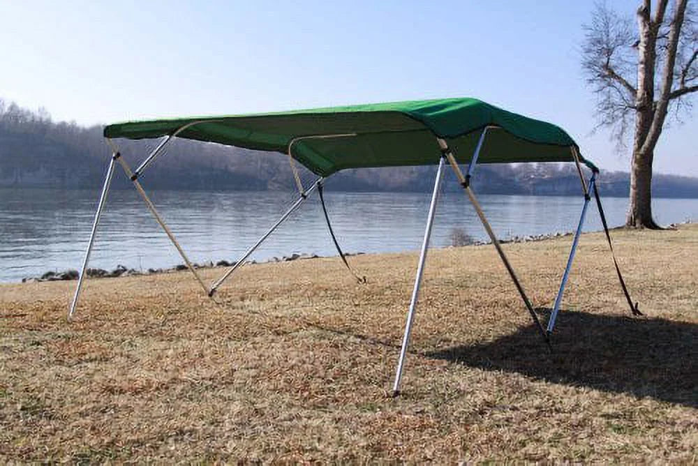 New Green Vortex Pontoon / Deck Craft 4 Bow Bimini Top 8' Long, 8' Wide 91-96" Wide, 54" High, Complete Kit, Frame, Canopy, and Hardware (FAST SHIPPING - 1 TO 4 BUSINESS DAY DELIVERY)