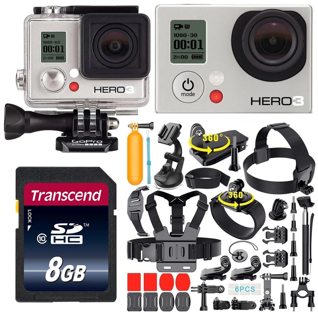 Restored GoPro HERO3 White Edition 1080p Camcorder CHDHE-301 With 35-In-1 Action Camera Accessory Kit (Refurbished)