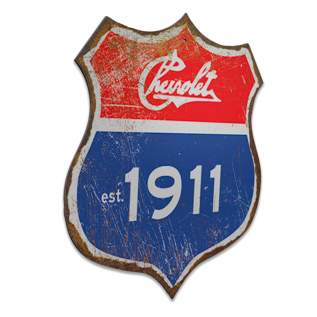 Chevrolet Interstate Sign Thick Aluminum Sign