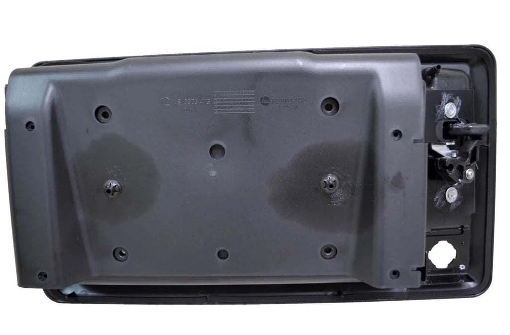 PT Auto Warehouse FO-3903A-TG2 - Tailgate License Plate Bracket Holder Outside Cargo Door Handle, Textured Black - with Camera Hole Fits select: 2008-2018 FORD ECONOLINE