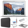 Apple MacBook Air 13-inch (i7 2.2GHz, 512GB SSD) (Early 2015, MMGF2LL/A) - Silver Bundle with Black Zipper Sleeve + Laptop Starter Kit + Cleaning Kit (Refurbished)