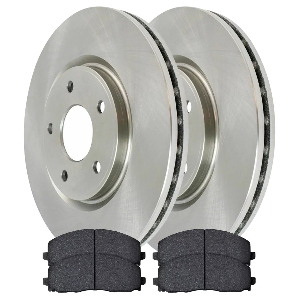 AutoShack Front Brake Rotors and Ceramic Pads Kit Driver and Passenger Side Replacement Ram C/V VW Routan Chrysler Pacifica Voyager 2012-2016 Town & Country 2012-2020 Dodge Grand Caravan Journey
