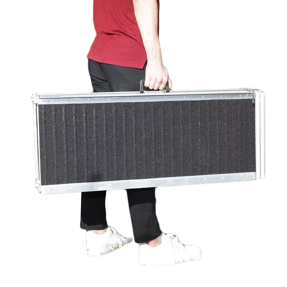 Ktaxon Portable Aluminum Non-skid Multifold Wheelchair Ramp Mobility Scooter Carrier 6FT 72" x 28"