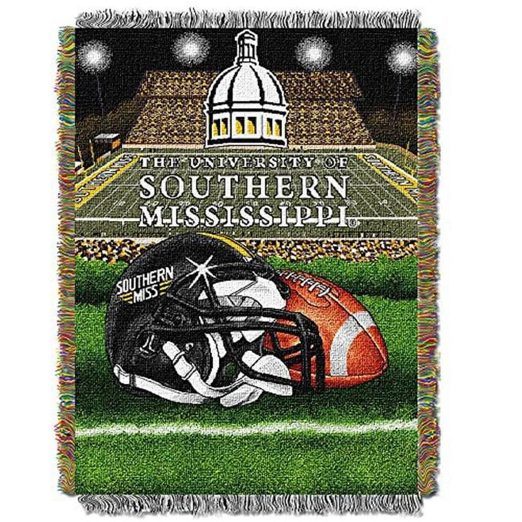 Southern Mississippi Eagles NCAA Woven Tapestry Throw (Home Field Advantage) (48"x60")