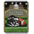 Southern Mississippi Eagles NCAA Woven Tapestry Throw (Home Field Advantage) (48"x60")