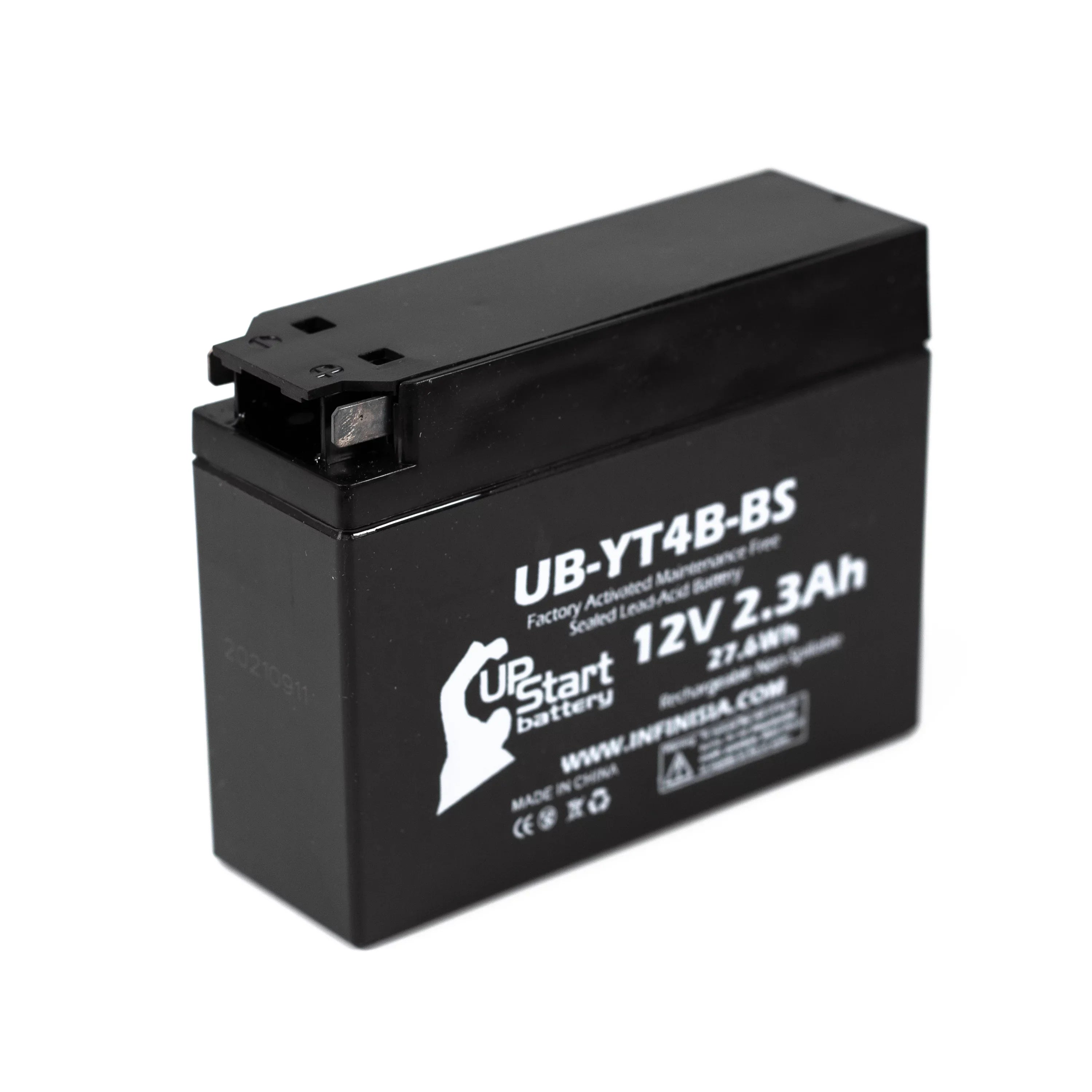 3-Pack UpStart Battery Replacement 2008 Yamaha SR400 400CC Factory Activated, Maintenance Free, Motorcycle Battery - 12V, 2.3Ah, UB-YT4B-BS