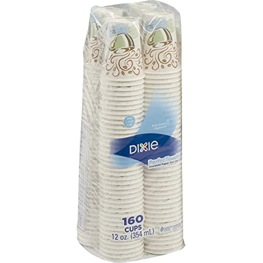 Dixie Perfectouch 12 Oz. Insulated Paper Hot Coffee Cup By Gp Pro (Georgia-Pacific), Coffee Haze, 5342Cdsbp, 160 Cups Per Case, Coffee Haze Design