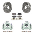 Transit Auto Rear Disc Brake Caliper Rotors And Semi-Metallic Pads Kit For 2012 Ram C/V With Single Piston Front From 03 24 12 KC8-100709P