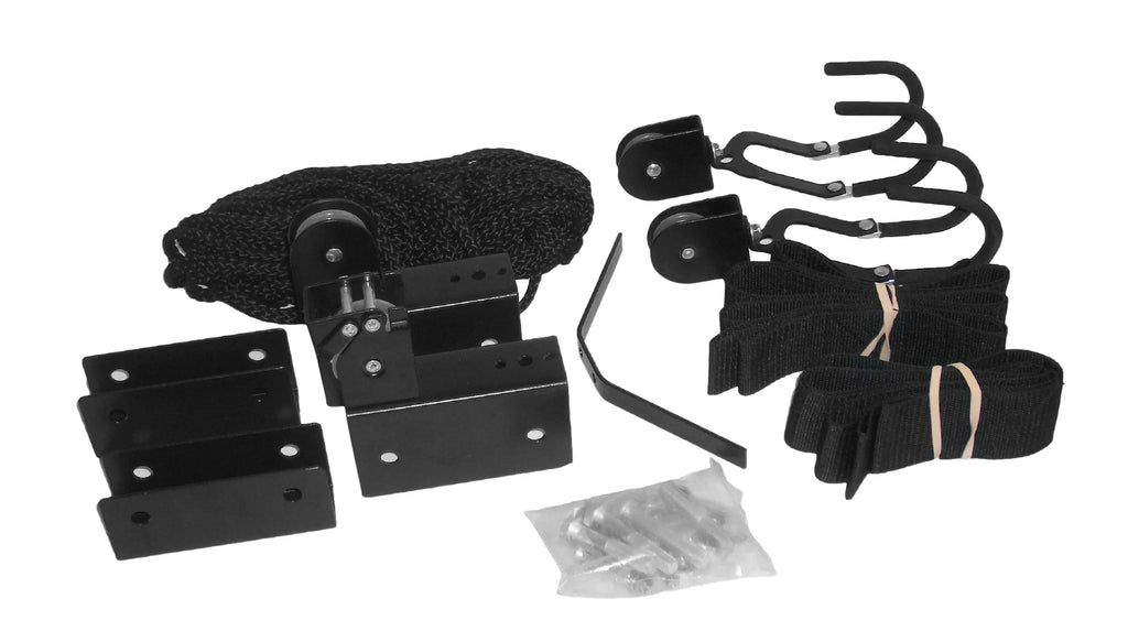 Attwood 11953-4 All-In-One Hoist System Kayaks, Canoes and Bikes, Black Finish