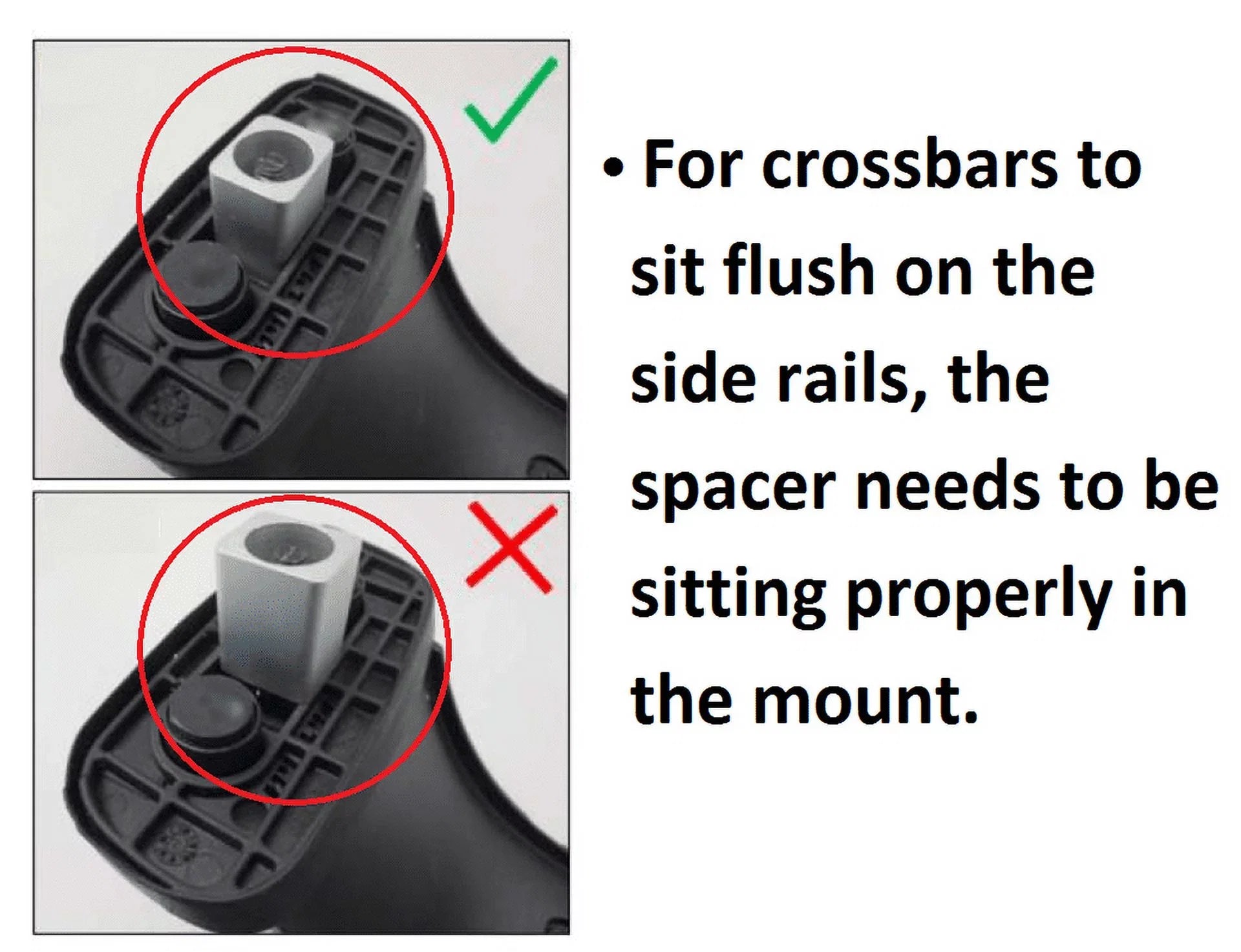 BRIGHTLINES Roof Rack Crossbars Replacement For Toyota Highlander XLE Limited SE Limited Platinum 2014-2019, a Set of 2pcs, Black Aluminum Top Cargo Rack
