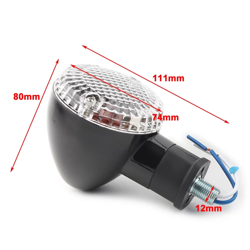 BFY 1Pair Motorcycle Turn Signal Lamp Amber Indicator Blinker Light w/ Clear Wrap Yamaha Bolt XVS950 2014 2015 2016 2017 2018