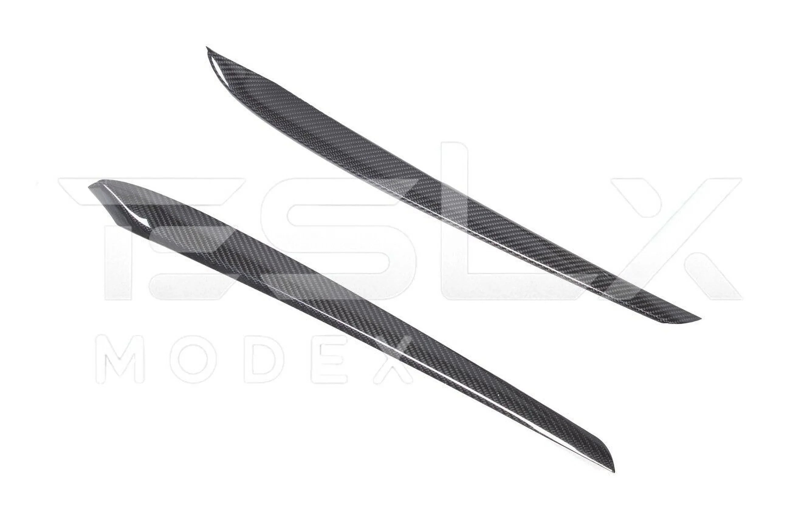 Replacement For 2020-2023 TESLA Model 3 & 2020-Up Model Y Factory Style CARBON FIBER Interior Front Door Trim Panel Protection Pair