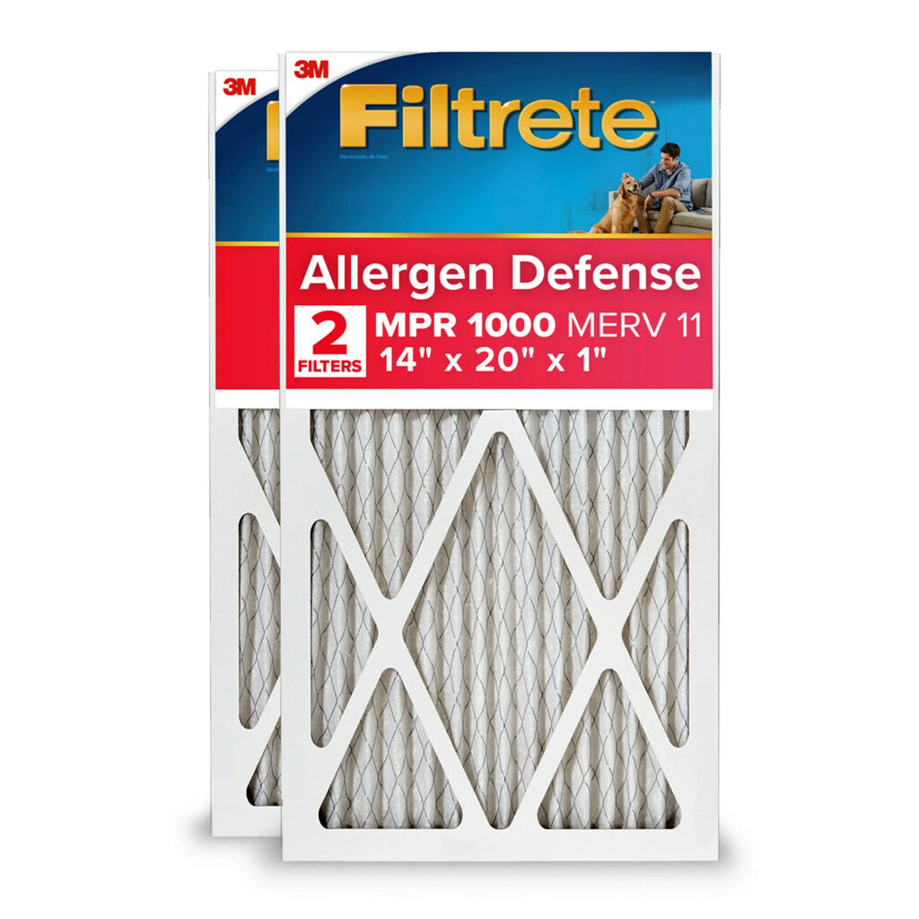 Filtrete 14x20x1 Air Filter, MPR 1000 MERV 11, Allergen Defense, 2 Filters