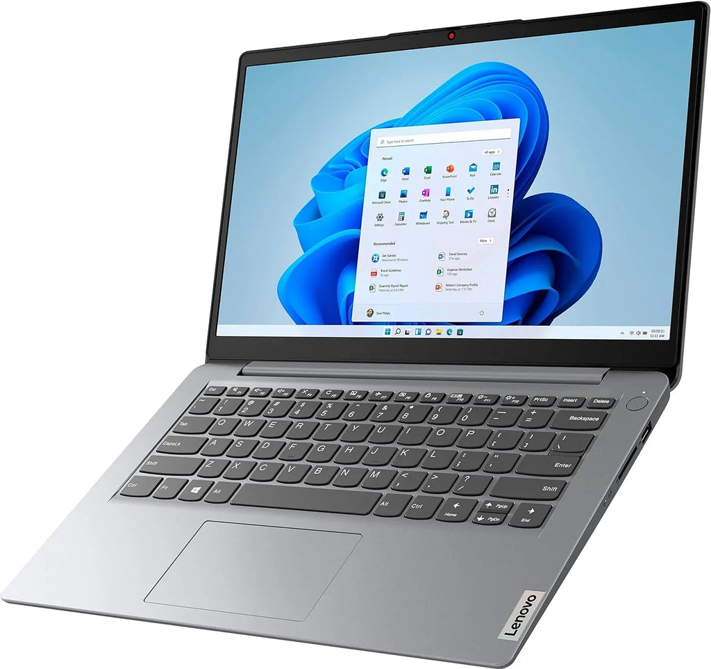 Lenovo IdeaPad 1i 14" Laptop Computer, Intel Pentium Silver N5030 Processor, 4GB DDR4 RAM, 128GB eMMC + 64GB SD Card, WiFi 6, Bluetooth 5.1, 1-Year Office 365, Cloud Grey, Windows 11 S