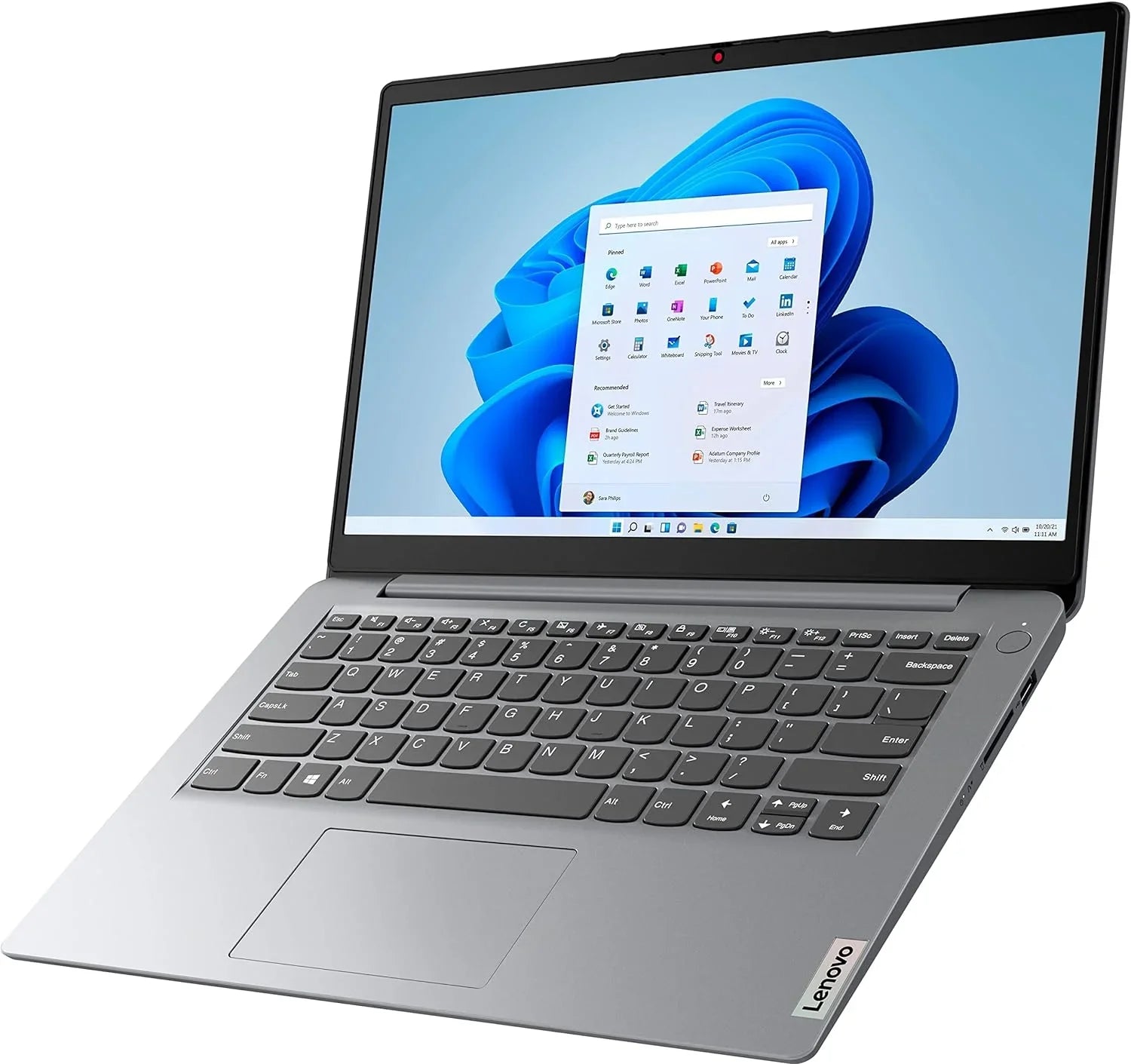 Lenovo IdeaPad 1i 14" Laptop Computer, Intel Pentium Silver N5030 Processor, 4GB DDR4 RAM, 128GB eMMC + 64GB SD Card, WiFi 6, Bluetooth 5.1, 1-Year Office 365, Cloud Grey, Windows 11 S
