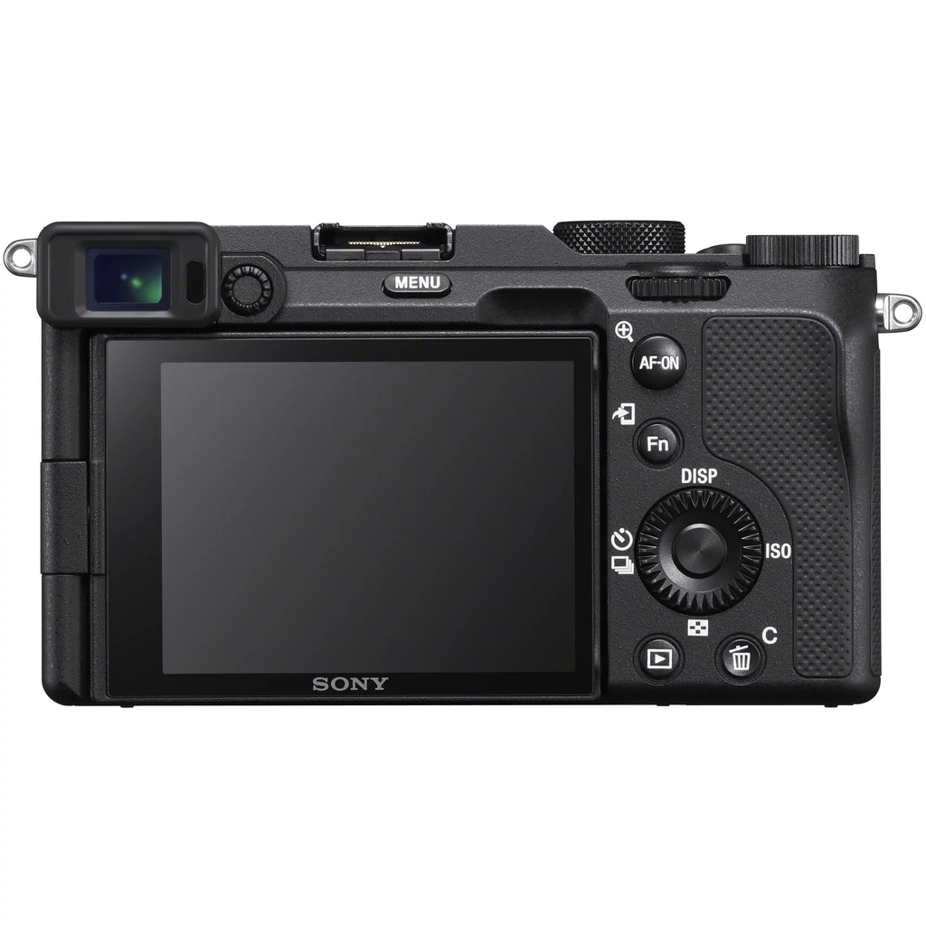 Sony a7C Mirrorless Full Frame Camera Body with Sony FE 50mm F1.8 Full-frame Lens SEL50F18F Black ILCE7C/B Bundle with Deco Gear Photography Backpack Case , Software and Accessories