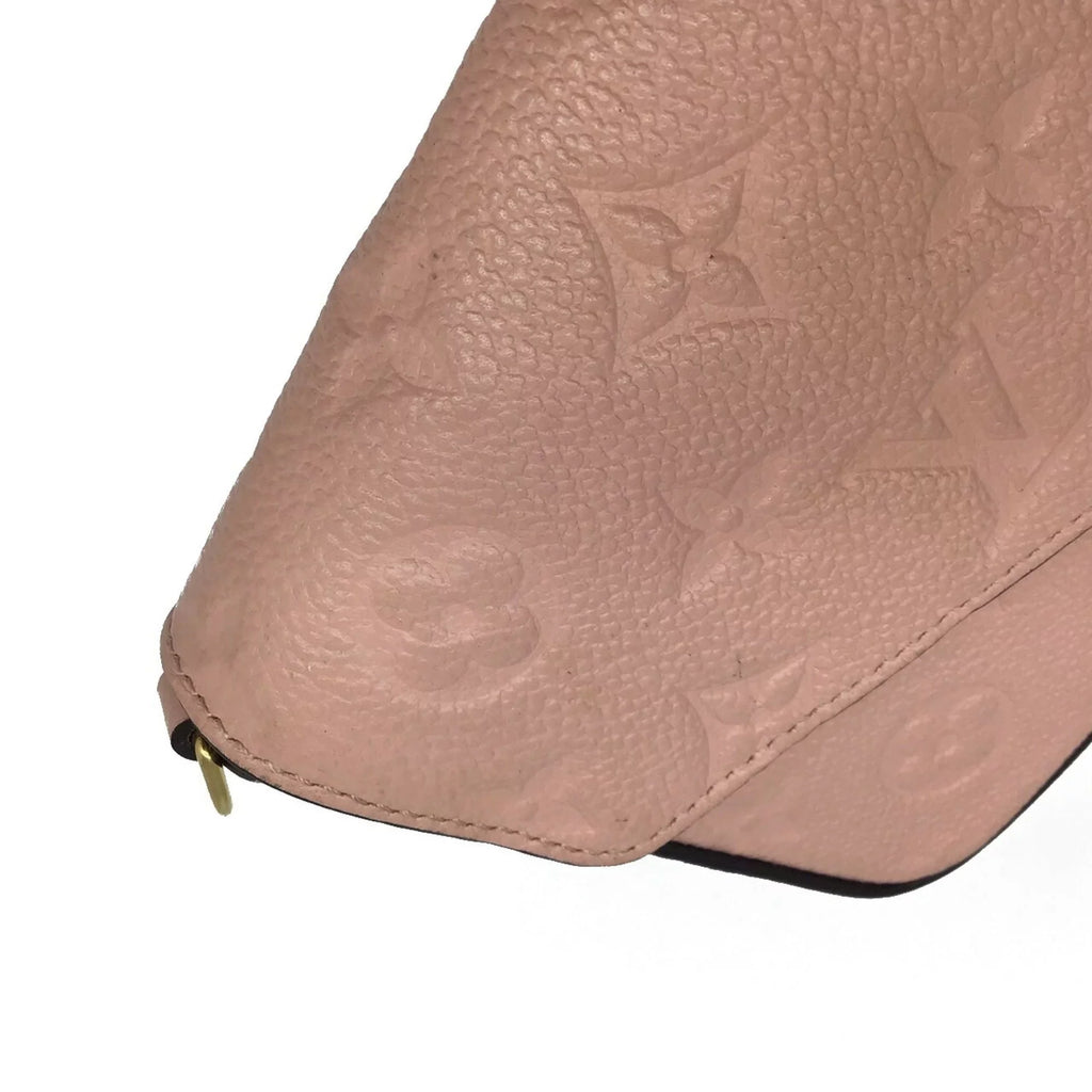 Pre-Owned LOUIS VUITTON Louis Vuitton Monogram Implant Pochette Felicie M67856 Chain Wallet Bag Pink G Hardware Gold Rose Ballerine Women's (Fair)