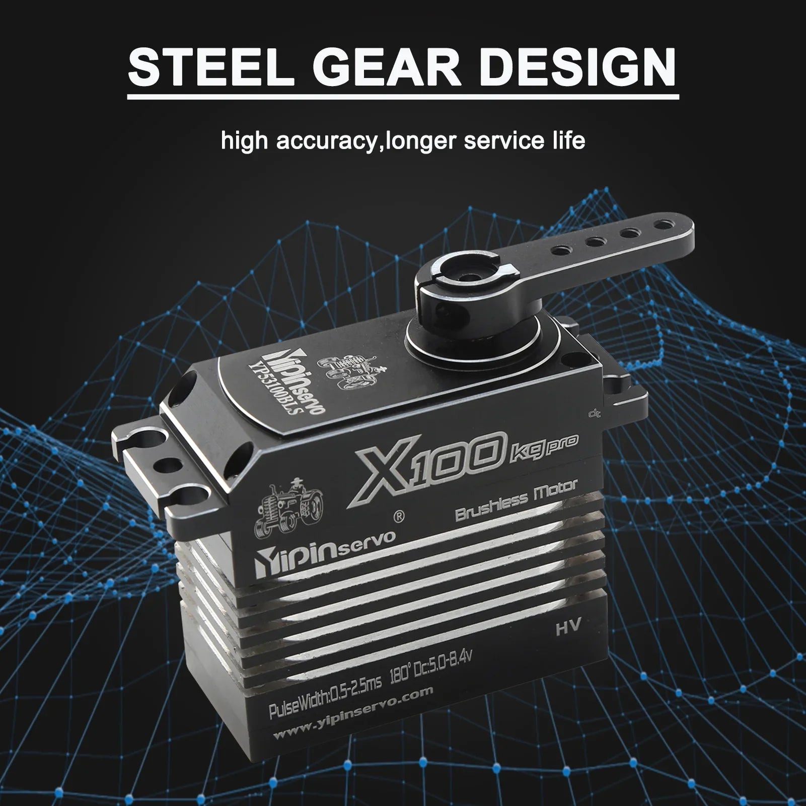 YIPINServo ESC,Servo RC Torque Waterproof RC Metal Torque Waterproof RC Car Crawler Waterproof RC Car Torque RC Car Servo Metal Torque