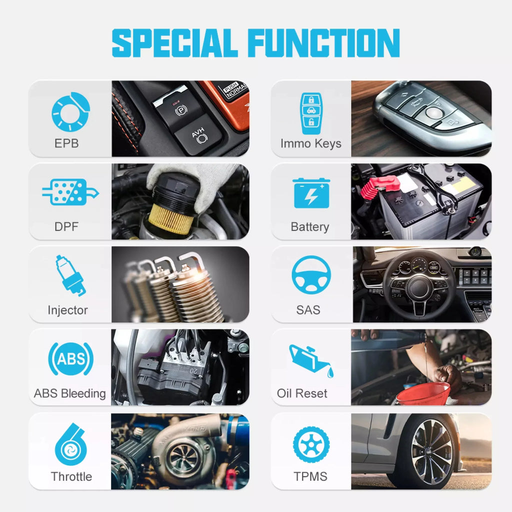 ANCEL X7 OBD2 Scanner Wireless Bluetooth Car Full System Scanner with 10 Reset Services Advanced Automotive Diagnostic Tool OBDII Code Reader Active Test ECU Coding VW AUDI OBD EOBD OBD2 12V Cars