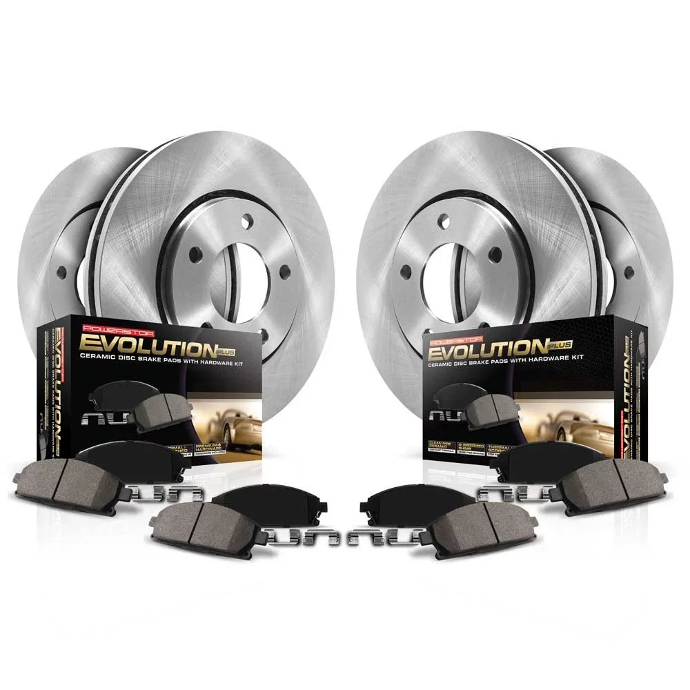Power Stop Front and Rear Stock Replacement Brake Pad and Rotor Kit KOE7925 Fits 2019 Toyota C-HR