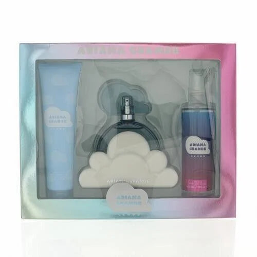 Ariana Grande Cloud , 3 Pc Gift Set 3.4oz EDP Spray, 3.4oz Body Souffle, 4oz Body Mist