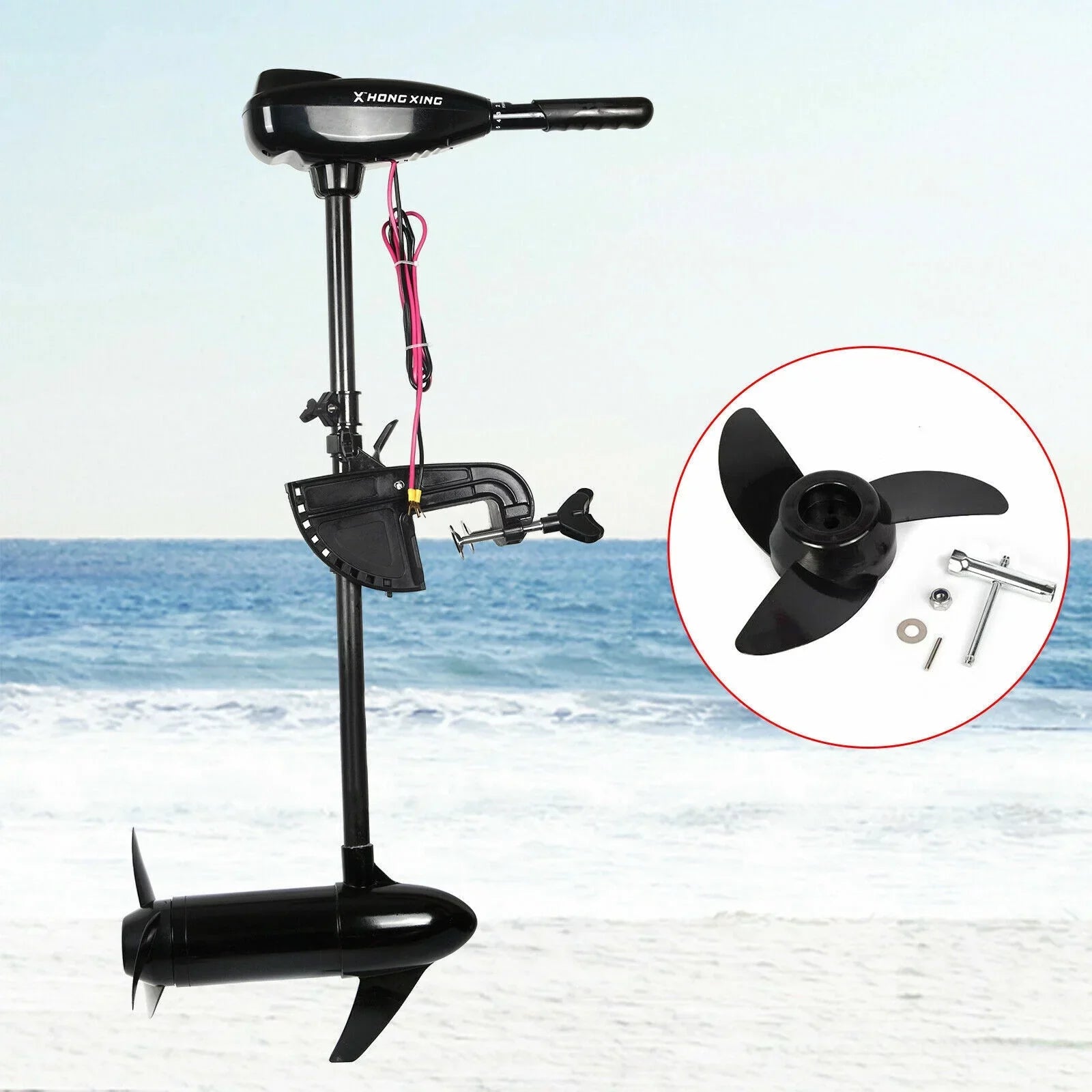 CNCEST 1.6HP 1152WE lectric Outboard Motor Ship Engine Heavy Duty Watercraft Trolling Motor