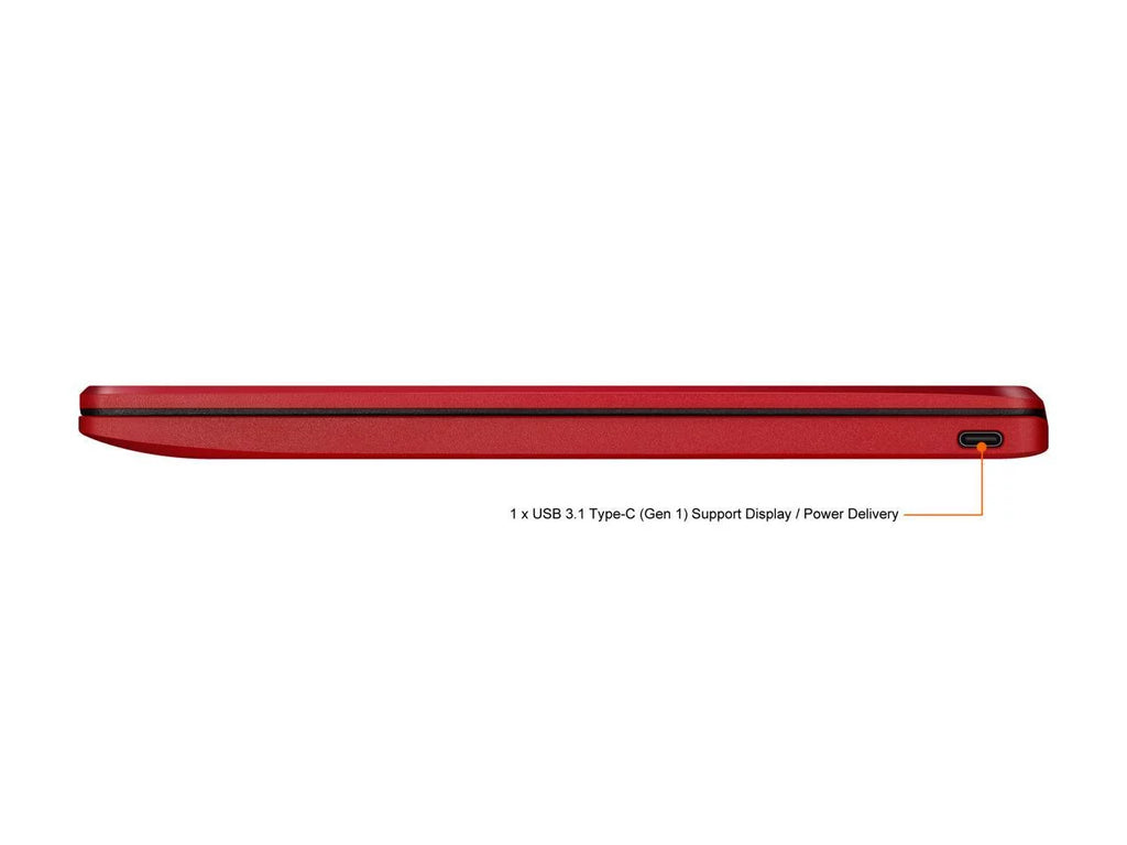 ASUS Chromebook Laptop in Red, 12, Intel Celeron, 32GB Flash Storage, 4GB RAM, C223NA-DH02-RD