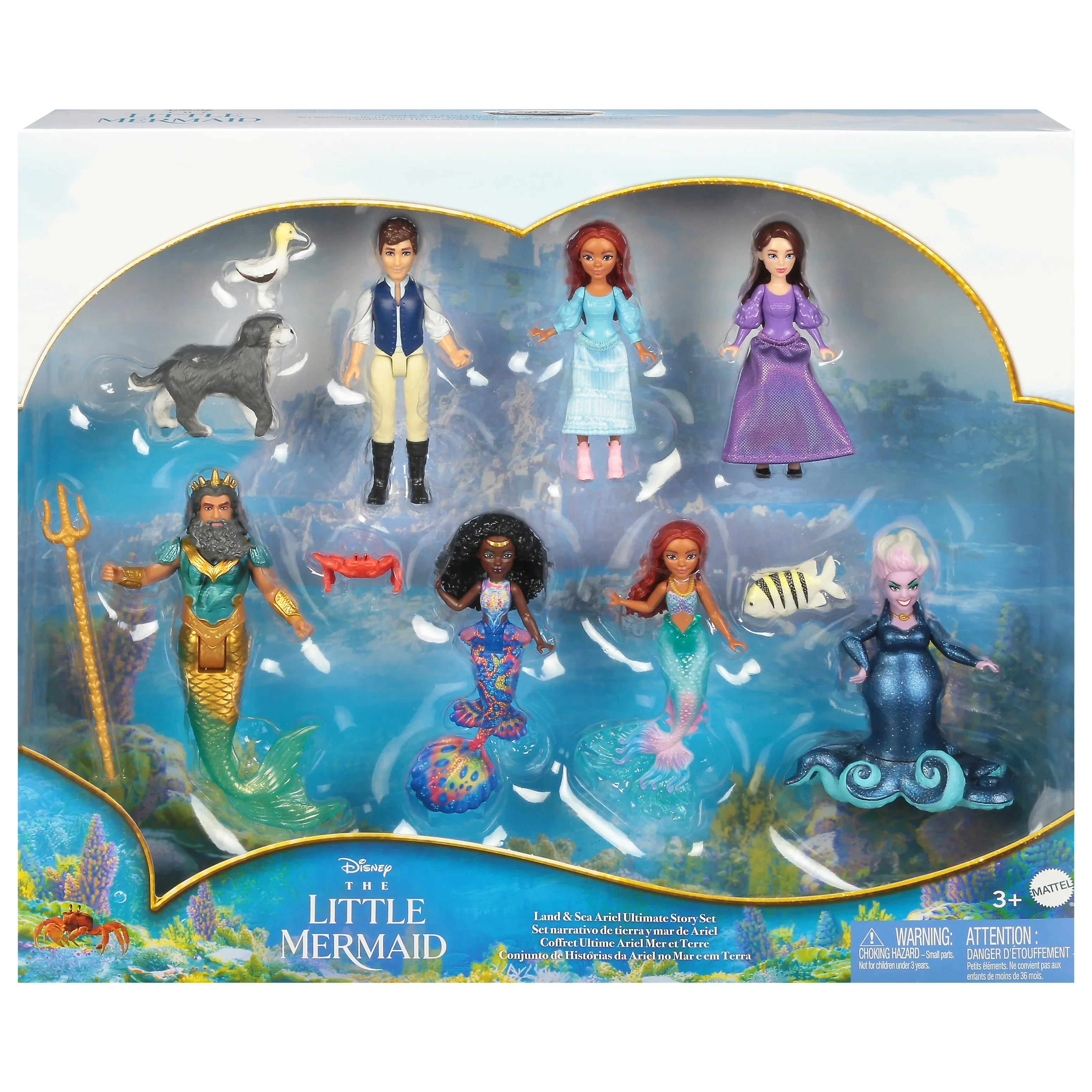 Disney The Little Mermaid Land & Sea Ariel Ultimate Story Set Doll New With Box