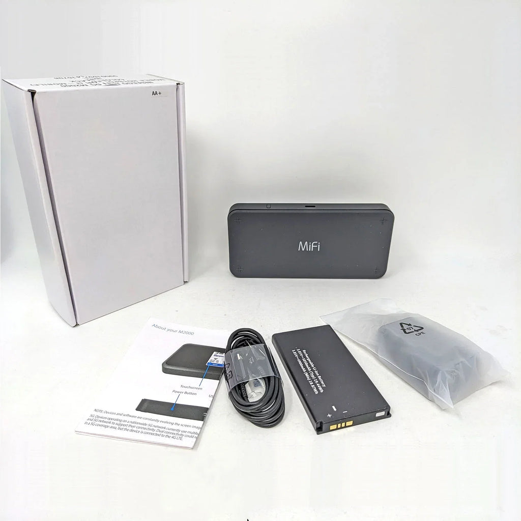Pre-Owned Inseego MiFi M2000 5G and 4G LTE Hotspot WiFi 6 Technology For T-Mobile - Black (Like New)
