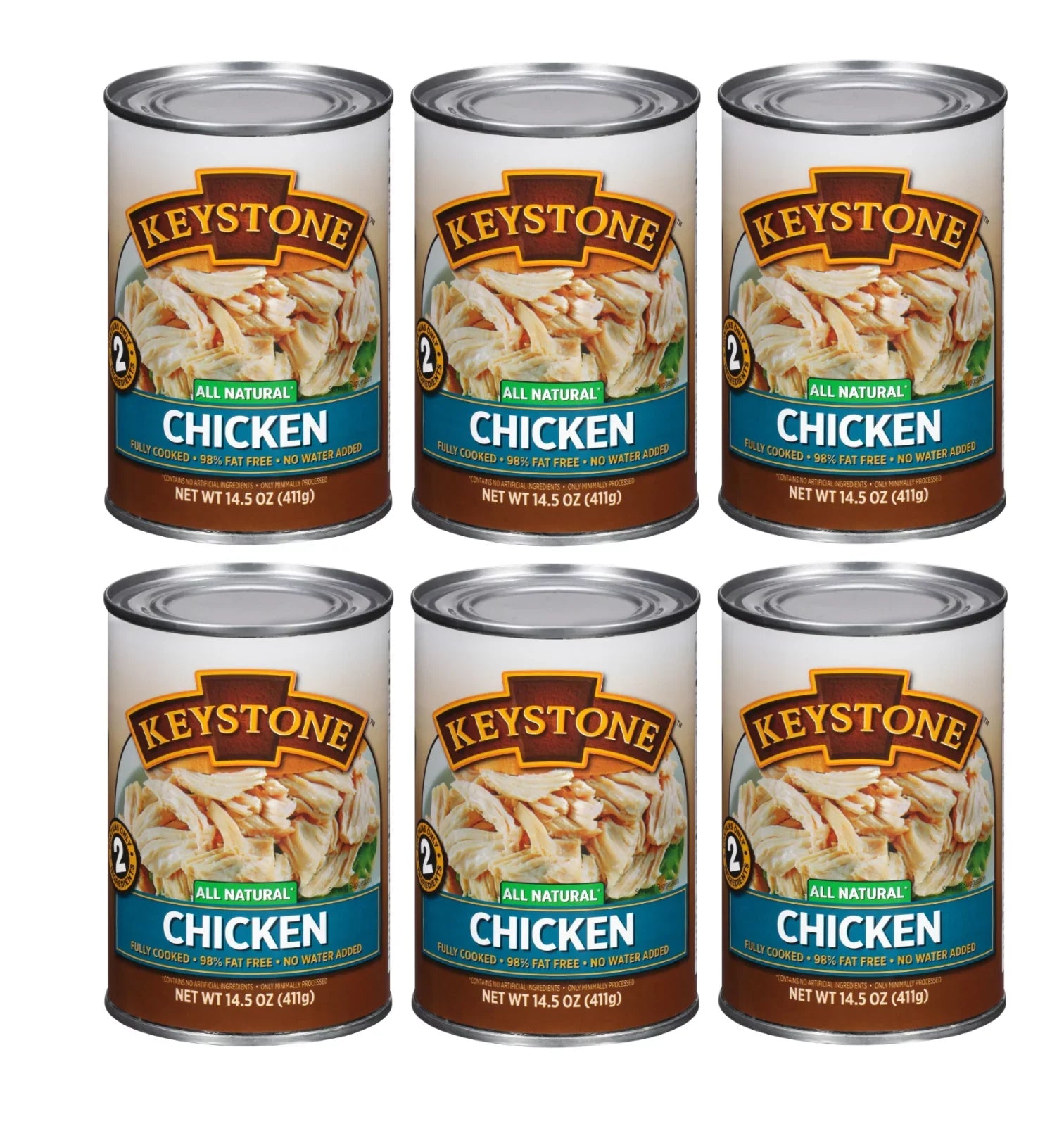 (12 Pack) Keystone All Natural Chicken 14.5 oz Can Emergency Survival Food For Camping Hiking and Backpacking Ready to Eat- Pack of 12 Cans