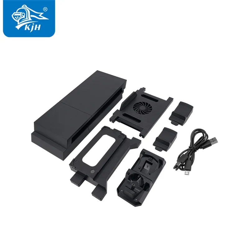 Cooling Fan Charger Vertical Stand Organizer PS4 Controller
