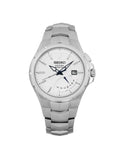 Pre-owned Seiko Coutura 43mm Date Day Steel Mens Watch SRN063 (Good)