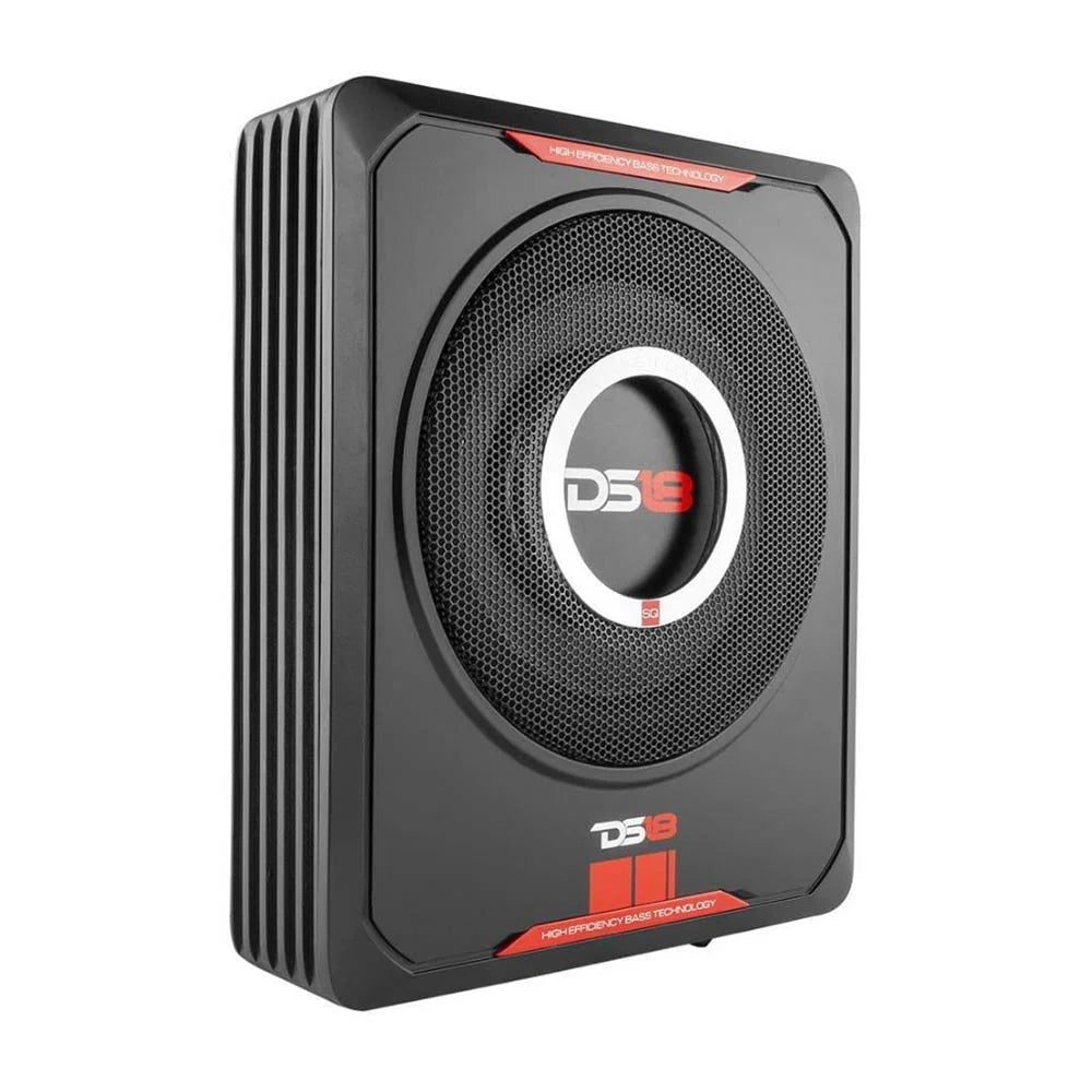 DS18 8" Amplified Subwoofer Slim 2 Ohm 1 x 150 Watts RMS High Efficiency SQBASS