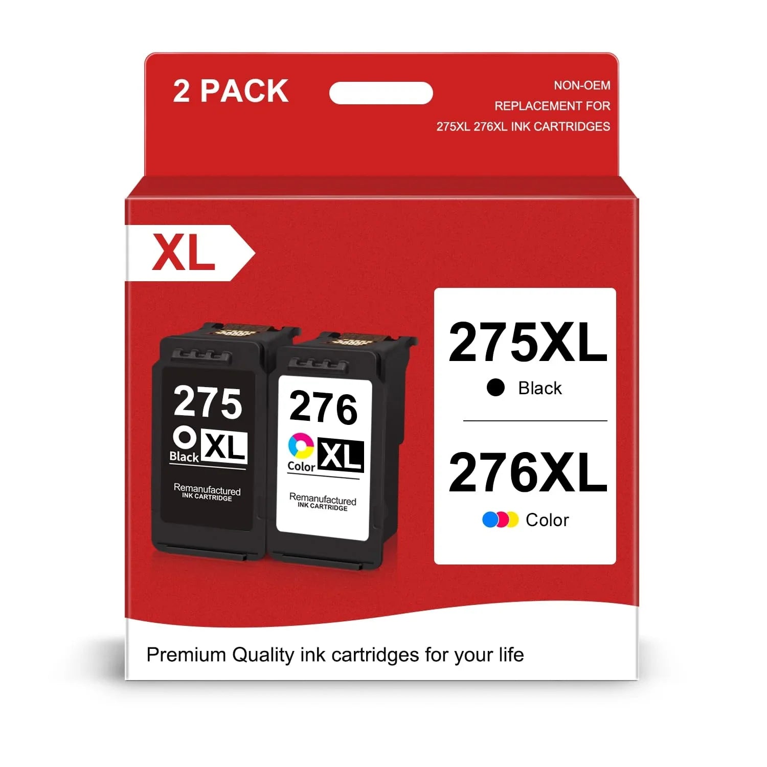 PG-275 XL/CL-276 XL Value Pack Ink Cartridge Replacement Canon Ink 275 and 276 Used PIXMA TS3522 TS3520 TR4720 TR4722 (1 Black,1 Color) Combo Pack