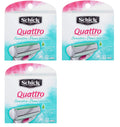 Schick Quattro Women Sensitive Hypo Allergenic Aloe Refill Blade Cartridges, 8 Count (Pack of 3)