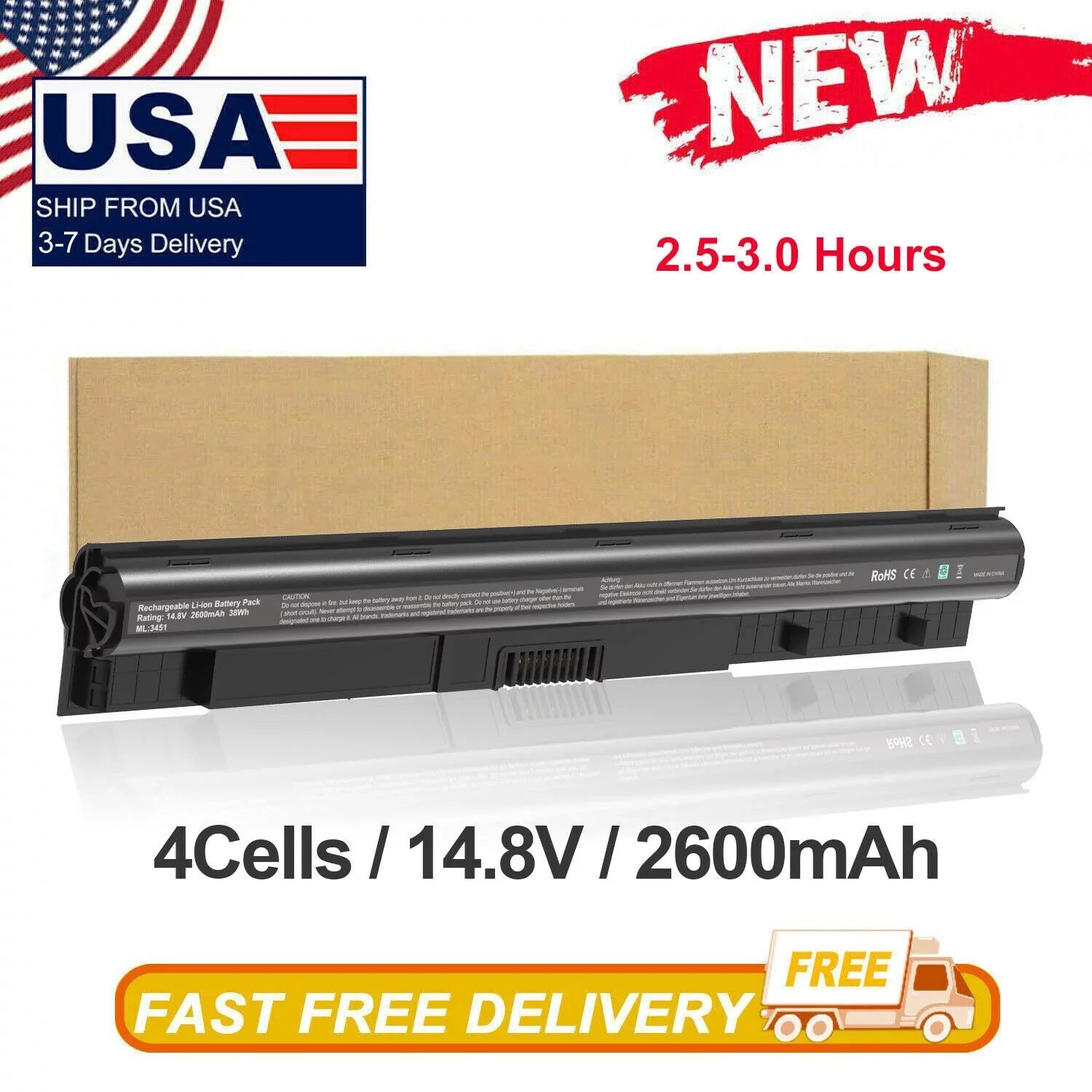 K185W / M5Y1K Laptop Battery For DELL Inspiron 5559 54515452 5755 5455 5758 5458