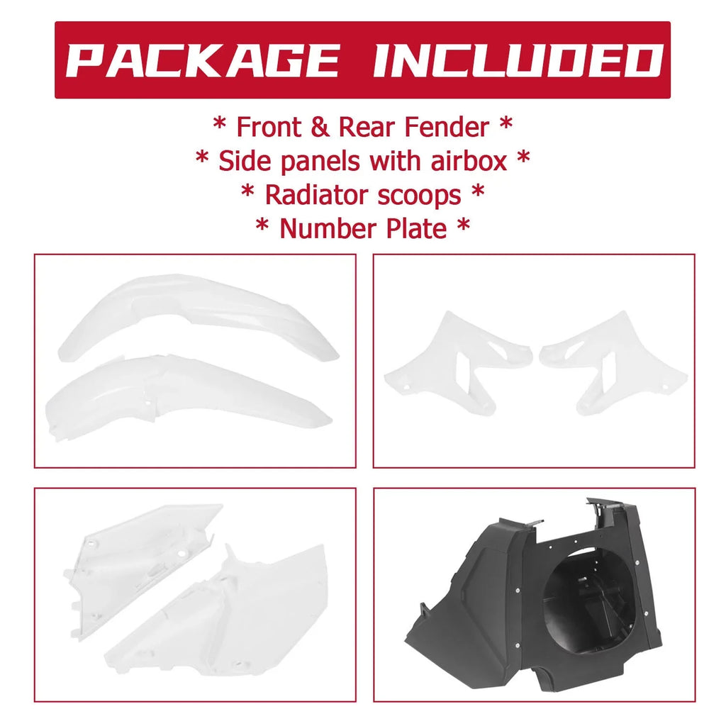 Kojem Restyle Plastic Complete Kit 2002-2014 Yamaha YZ125 YZ250 White