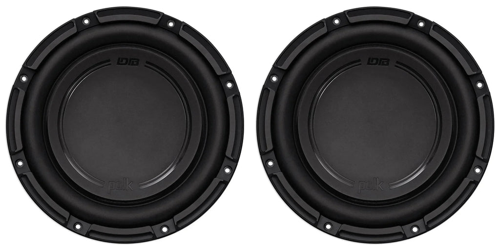 (2) Polk Audio DB1042SVC 10” 1050w Single 4-Ohm Car/Marine Audio Subwoofers Subs