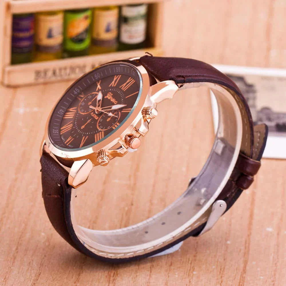 Weicam Wholesale Watches 10 Pack Fashion Ladies Women PU Leather Assorted Wrist Watch Set Roman Numerals Analog Quartz Men Unisex Girls