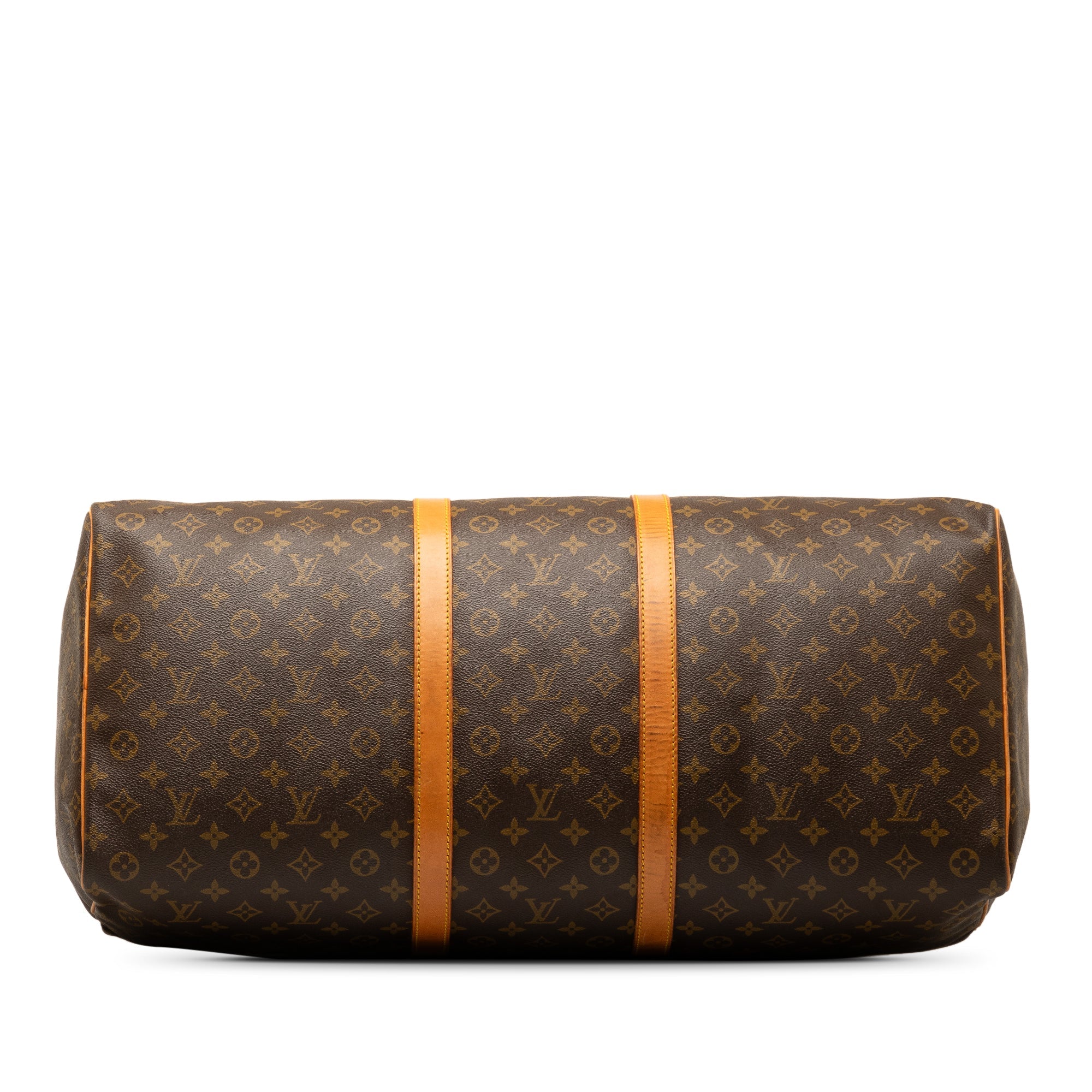Pre-Owned Authenticated Louis Vuitton Monogram Keepall 60 Canvas Brown Travel Bag WeekenderBag Unisex (Fair)