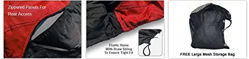 proof Jet Ski Wrap Yamaha VX-C 2021 - RED/Black Color - All - Trailerable - Protects from Rain, Sun, UV Rays, and More! Includes Trailer Straps and Storage Bag